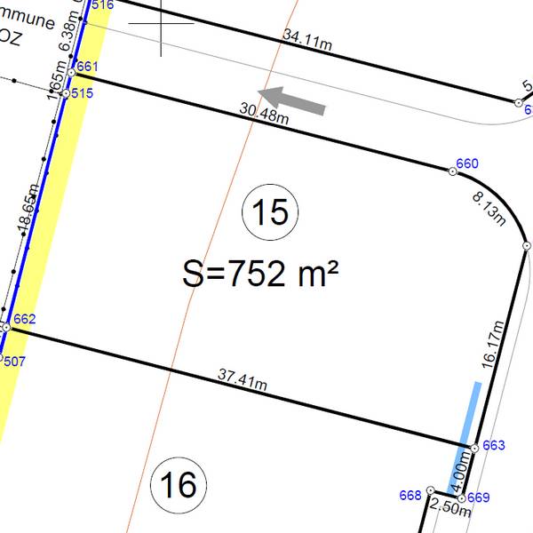 Terrain à vendre 752 m2 à Marboz "Sous le Château"